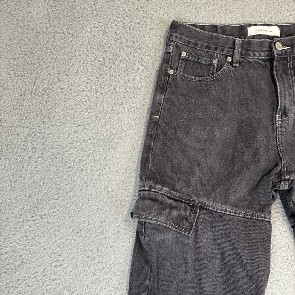 PacSun Jeans Men’s 31x32 Baggy Relaxed Black Faded Wash Cargo Grunge Punk Skate - Picture 3 of 14